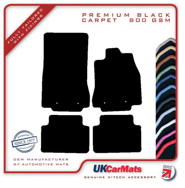 Jaguar XF Saloon (X250) 2008-2013 Black Premium Carpet Tailored Car Mats HITECH