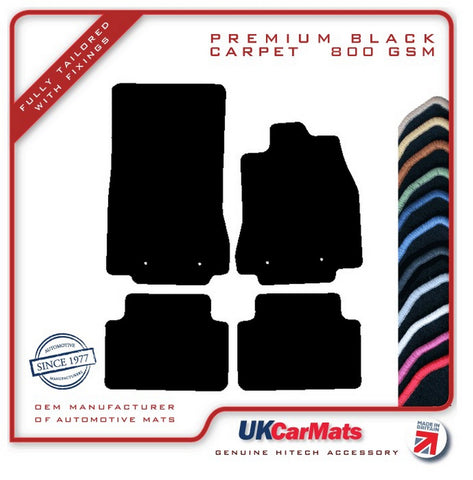 Jaguar XF Saloon (X250) 2008-2013 Black Premium Carpet Tailored Car Mats HITECH