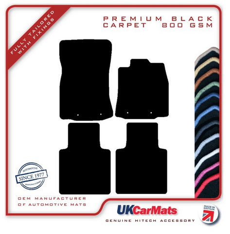 Jaguar XJ Series (X351) LWB Front Eyelets FRONT EYELETS 2009-2019 Black Premium Carpet Tailored Car Mats HITECH