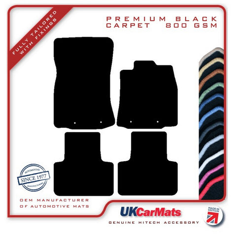 Jaguar XJ Series (X351) SWB (Front Eyelets Only) 2009-2019 Black Premium Carpet Tailored Car Mats HITECH