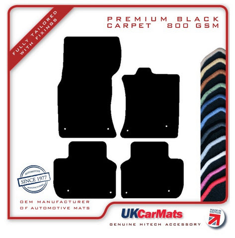 Jaguar XF Saloon (X260) 2016 onwards Black Premium Carpet Tailored Car Mats HITECH