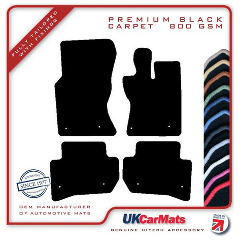 Jaguar F-Pace Automatic 2016 onwards Black Premium Carpet Tailored Car Mats HITECH