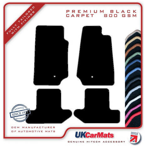 Jeep Wrangler 2Dr (JK) 2007-2017 Black Premium Carpet Tailored Car Mats HITECH