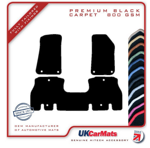 Jeep Wrangler 4Dr (JL) 2018 onwards Black Premium Carpet Tailored Car Mats HITECH