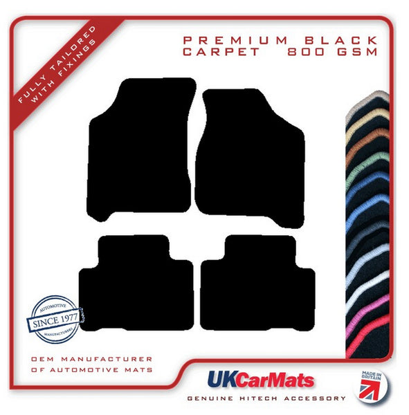 Kia Carens 2000-2006 Black Premium Carpet Tailored Car Mats HITECH