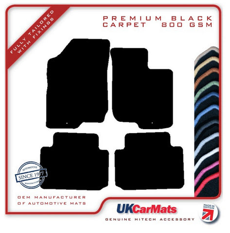 Kia Carens 2006-2013 Black Premium Carpet Tailored Car Mats HITECH