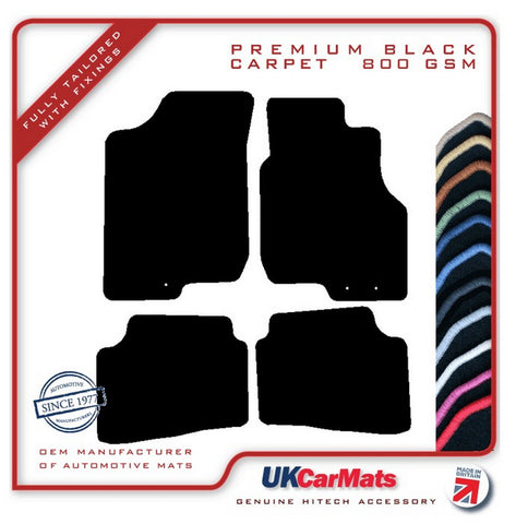 Kia Ceed (2 Fixings Driver) 2009-2012 Black Premium Carpet Tailored Car Mats HITECH