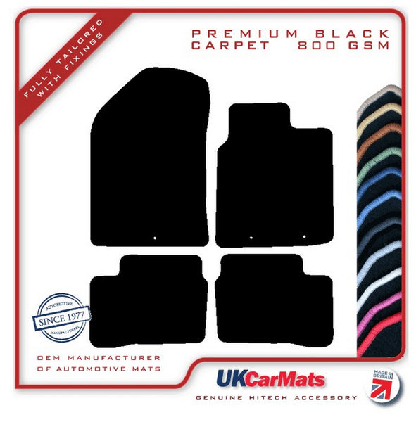Kia Picanto 2011-2017 Black Premium Carpet Tailored Car Mats HITECH