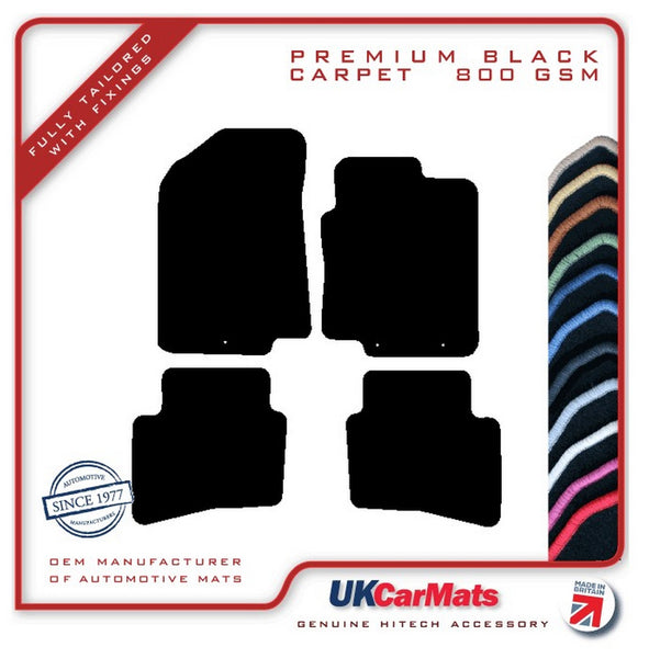 Kia Rio 2011-2017 Black Premium Carpet Tailored Car Mats HITECH