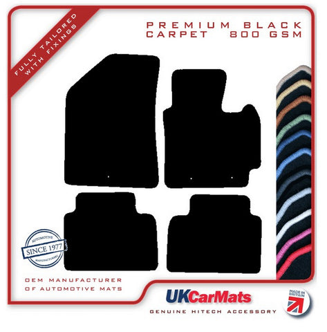 Kia Soul 2014-2019 Black Premium Carpet Tailored Car Mats HITECH