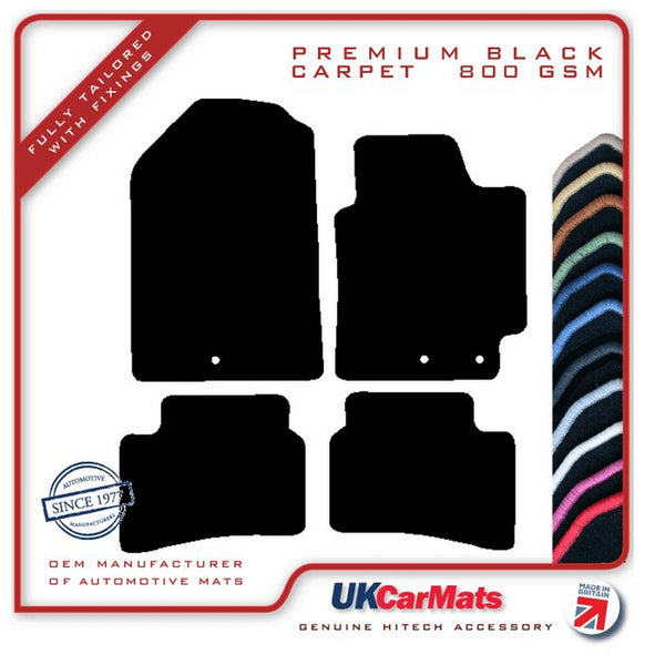 Kia Rio 2018 onwards Black Premium Carpet Tailored Car Mats HITECH