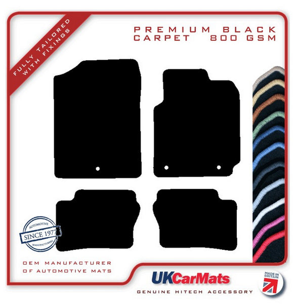 Kia Picanto 2017-2024 Black Premium Carpet Tailored Car Mats HITECH
