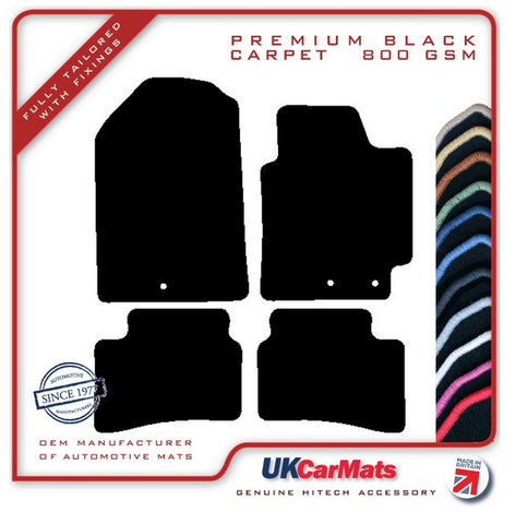 Kia Stonic 2017 onwards Black Premium Carpet Tailored Car Mats HITECH