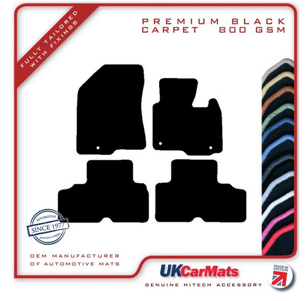 Kia Carens 2013-2019 Black Premium Carpet Tailored Car Mats HITECH