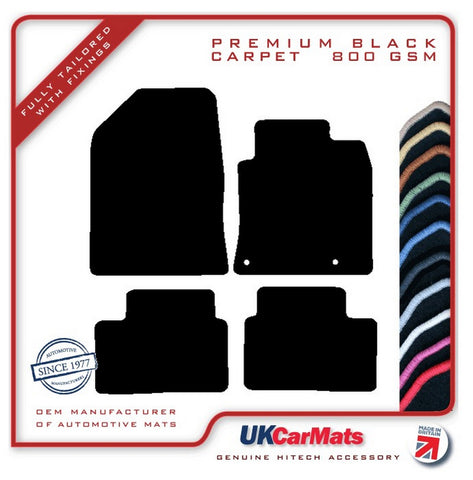 Kia Ceed Manual 2018 onwards Black Premium Carpet Tailored Car Mats HITECH