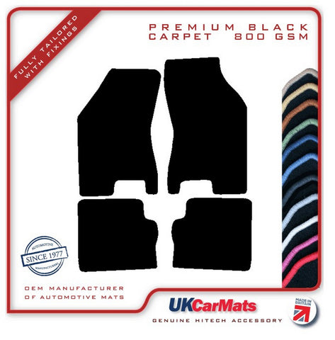 Lancia Delta 1985-1994 Black Premium Carpet Tailored Car Mats HITECH