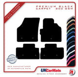 Land Rover Freelander 2 Facelift (Eyelets On All 4 Mats) 2013 onwards Black Premium Carpet Tailored Car Mats HITECH