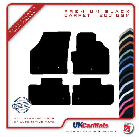 Land Rover Freelander 2 Facelift (Eyelets On All 4 Mats) 2013 onwards Black Premium Carpet Tailored Car Mats HITECH