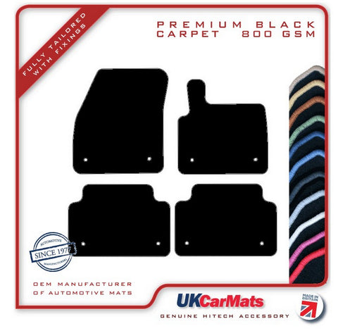 Land Rover Range Rover Evoque L551 Manual 2018 onwards Black Premium Carpet Tailored Car Mats HITECH