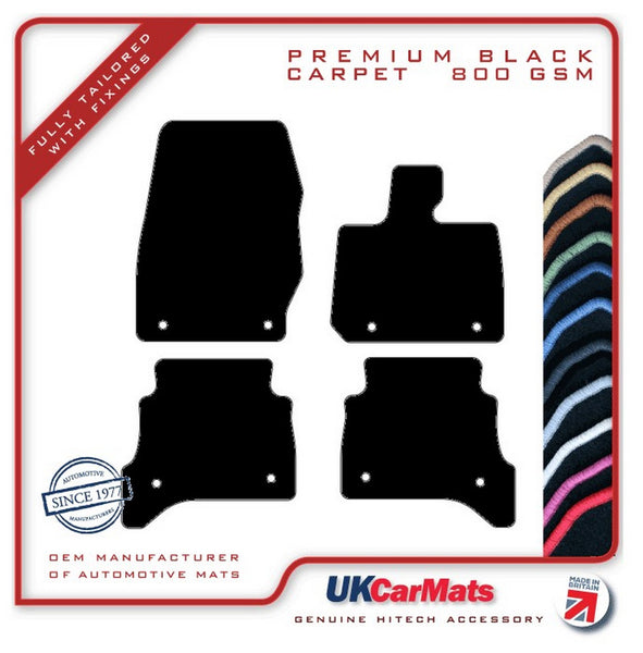 Land Rover Range Rover L460 SWB 4 Pce 2022 onwards Black Premium Carpet Tailored Car Mats HITECH