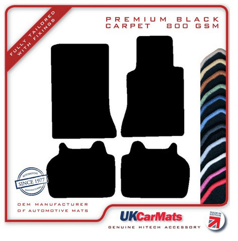 Mercedes E Class (W124) Saloon / Estate 1984-1996 Black Premium Carpet Tailored Car Mats HITECH