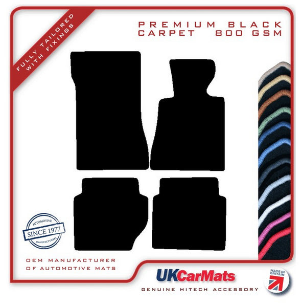 Mercedes E Class (W123) Saloon / Estate SWB 1975-1985 Black Premium Carpet Tailored Car Mats HITECH
