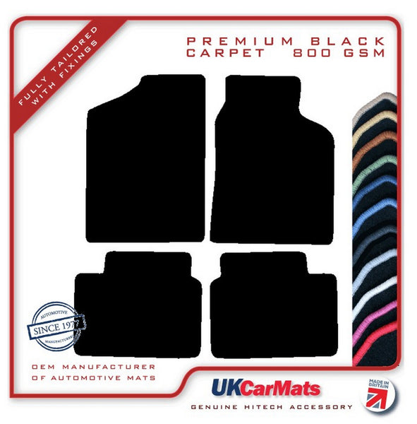 Mazda 626 1987-1992 Black Premium Carpet Tailored Car Mats HITECH