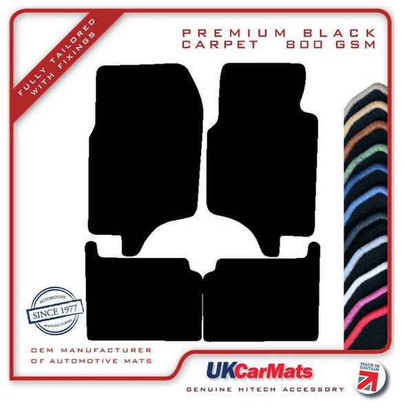 Mitsubishi Shogun SWB 1991-2000 Black Premium Carpet Tailored Car Mats HITECH