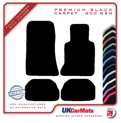Mercedes E Class (W124) Cab / Coupe 1987-1995 Black Premium Carpet Tailored Car Mats HITECH