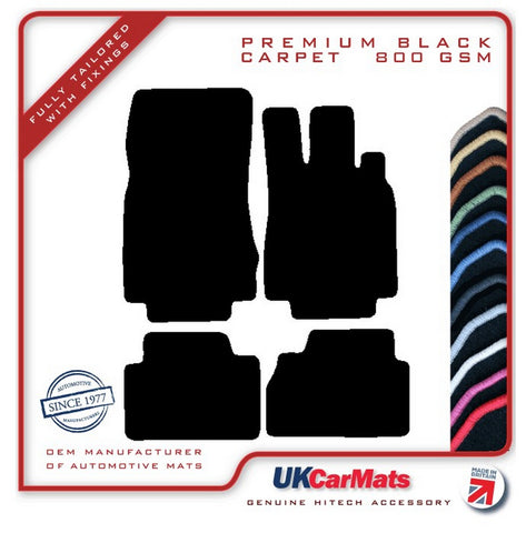 Mercedes S Class (W220) Saloon SWB 1999-2006 Black Premium Carpet Tailored Car Mats HITECH