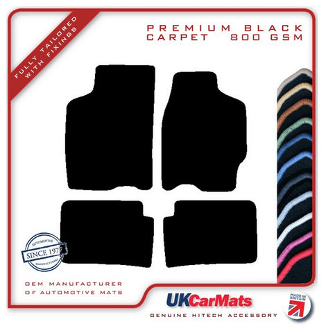 Mazda 626 1998-2001 Black Premium Carpet Tailored Car Mats HITECH