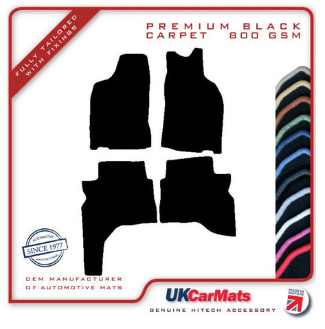 Mitsubishi Challenger 1998-2001 Black Premium Carpet Tailored Car Mats HITECH