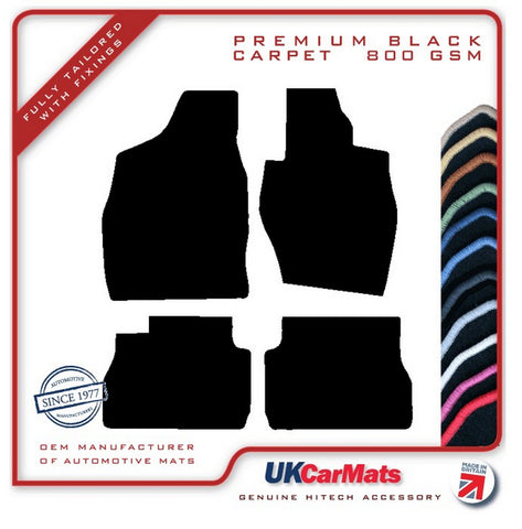 Mitsubishi Pinin 3dr 2000-2005 Black Premium Carpet Tailored Car Mats HITECH