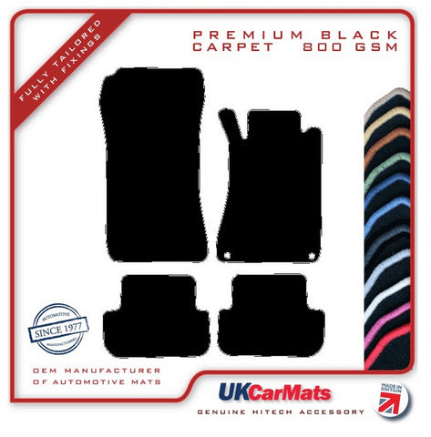 Mercedes CLK (W209) Convertible / Coupe 2003-2009 Black Premium Carpet Tailored Car Mats HITECH