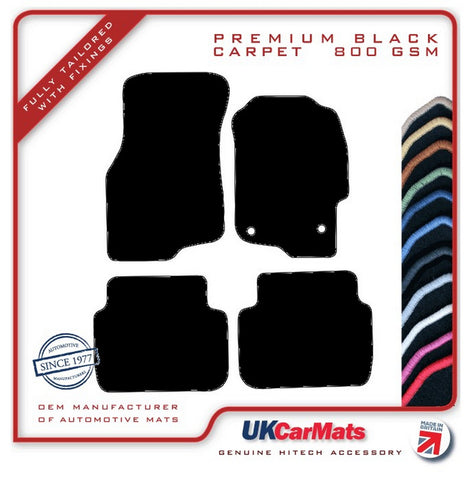 MG ZS Saloon 2001-2005 Black Premium Carpet Tailored Car Mats HITECH