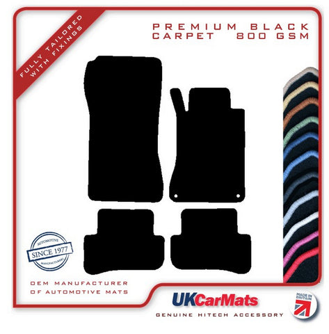 Mercedes C Class (W203) Saloon / Estate 2000-2006 Black Premium Carpet Tailored Car Mats HITECH