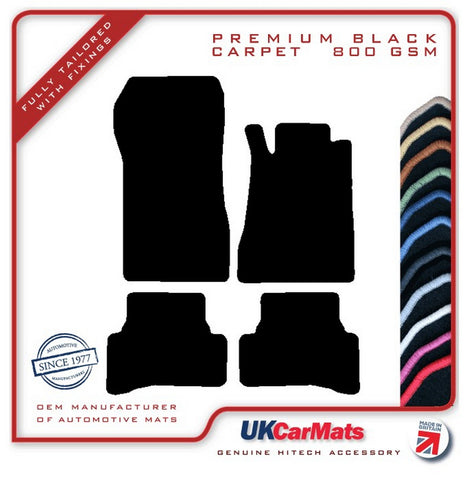 Mercedes CLK (W208) Coupe 1997-2002 Black Premium Carpet Tailored Car Mats HITECH