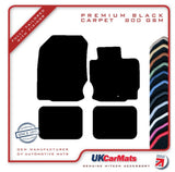 Mitsubishi CZC / Colt Convertible 2006-2009 Black Premium Carpet Tailored Car Mats HITECH