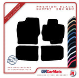 Mitsubishi Colt 2004-2008 Black Premium Carpet Tailored Car Mats HITECH