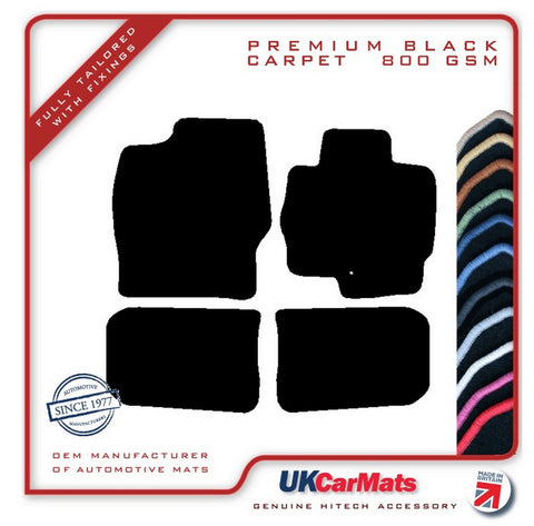 Mitsubishi Colt 2004-2008 Black Premium Carpet Tailored Car Mats HITECH