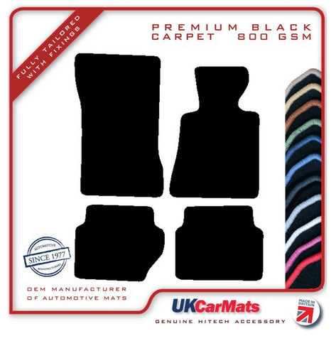 Mercedes E Class (W123) Coupe 1975-1985 Black Premium Carpet Tailored Car Mats HITECH