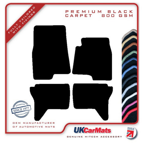 Mitsubishi Shogun SWB 2000-2007 Black Premium Carpet Tailored Car Mats HITECH