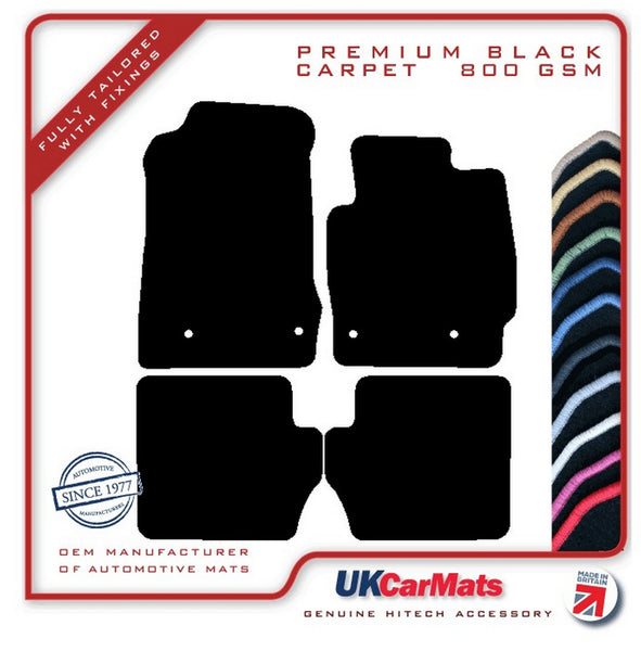Mazda 2 2007-2014 Black Premium Carpet Tailored Car Mats HITECH