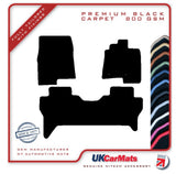 Mitsubishi Shogun LWB 2007 onwards Black Premium Carpet Tailored Car Mats HITECH