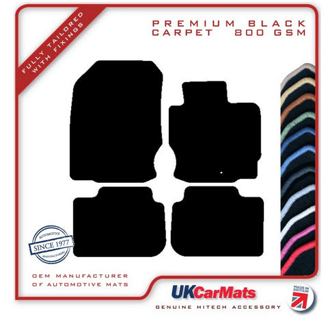 Mitsubishi Colt 3dr 2009-2013 Black Premium Carpet Tailored Car Mats HITECH
