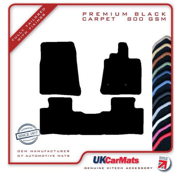 Mitsubishi Shogun SWB 2007 onwards Black Premium Carpet Tailored Car Mats HITECH