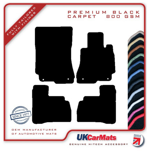 Mercedes S Class (W221) Saloon SWB 2006-2013 Black Premium Carpet Tailored Car Mats HITECH