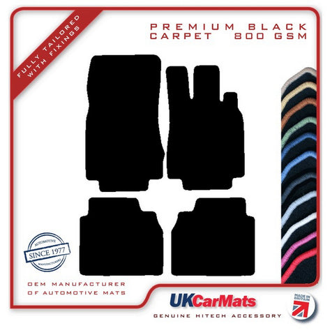 Mercedes S Class (W220) Saloon LWB 1999-2006 Black Premium Carpet Tailored Car Mats HITECH