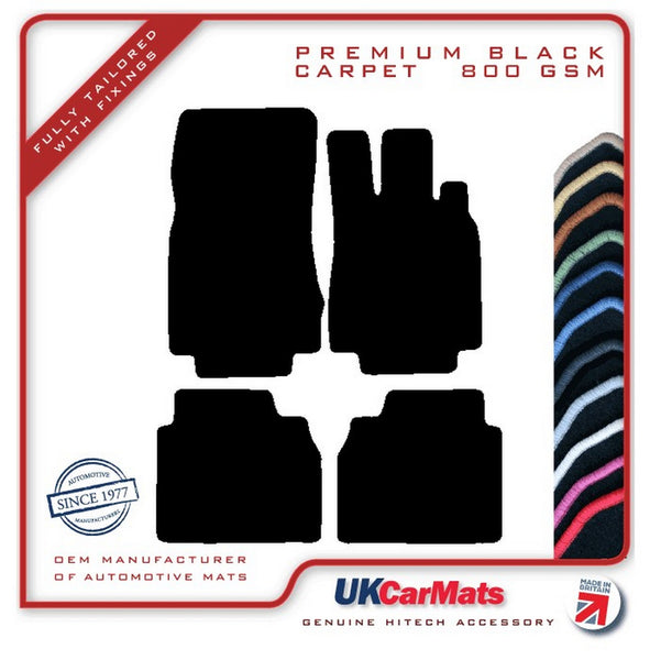 Mercedes S Class (W220) Saloon LWB 1999-2006 Black Premium Carpet Tailored Car Mats HITECH