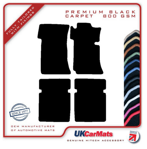 Mercedes S Class (W108) Saloon 1965-1972 Black Premium Carpet Tailored Car Mats HITECH